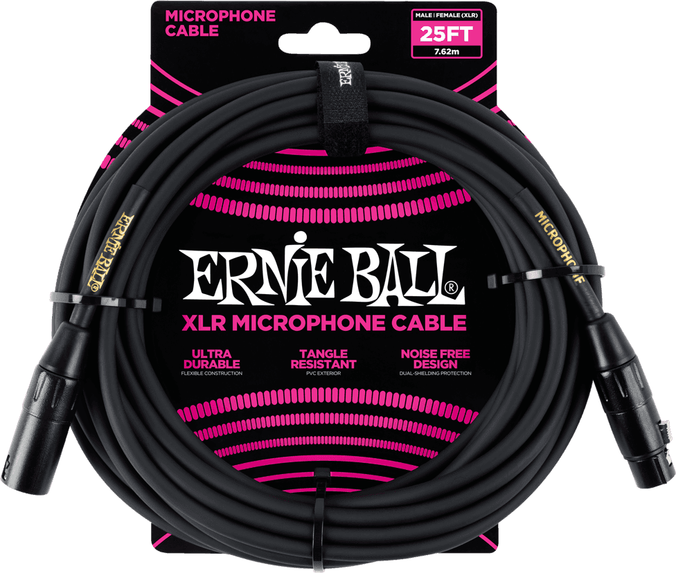 Cavi Microfono Classic XLR Maschio/XLR Femmina 7,62M Nero