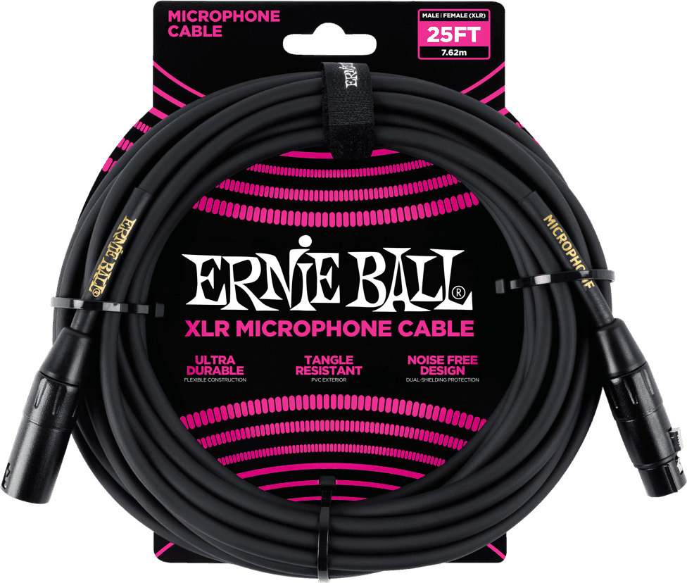 Cavi Microfono Classic XLR Maschio/XLR Femmina 7,62M Nero
