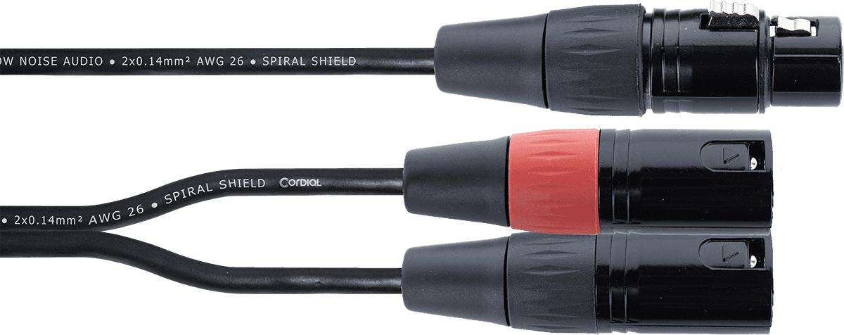 Cavo Y XLR Femmina / 2 XLR Maschio 30 CM