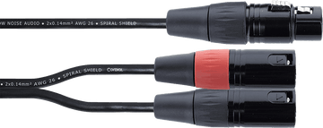Cavo Y XLR Femmina / 2 XLR Maschio 30 CM
