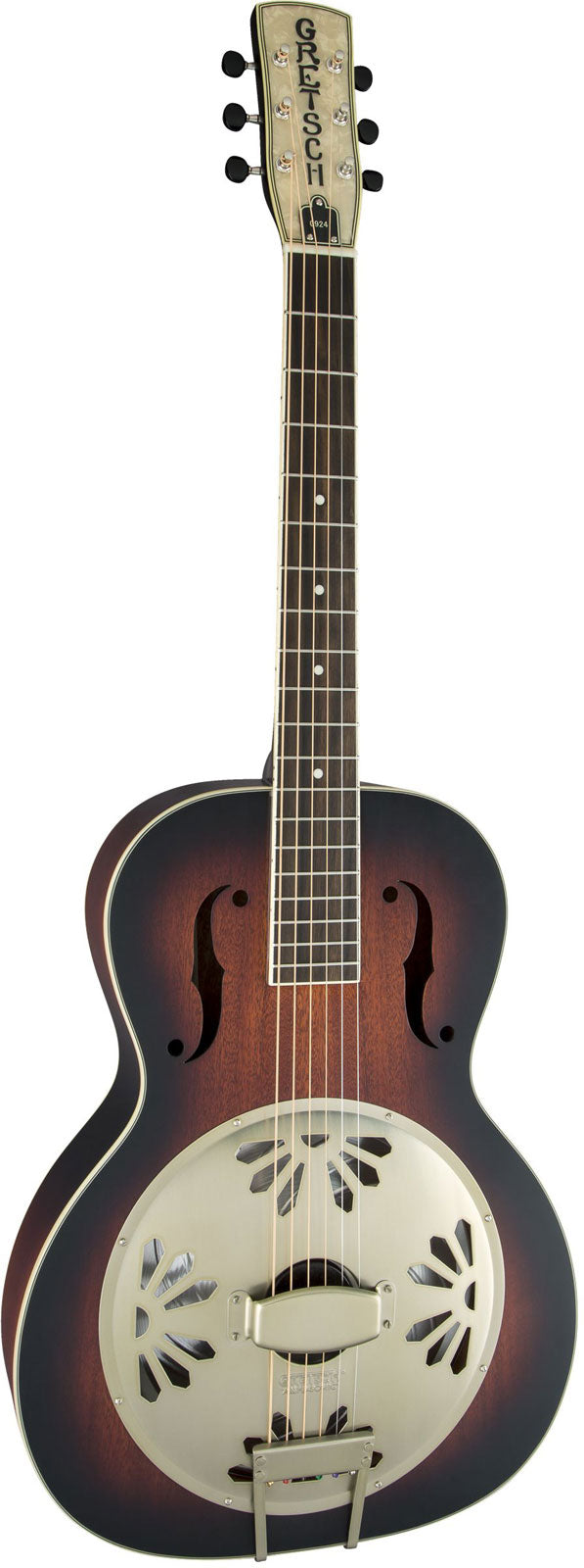 G9240 Alligator Resonator con manico rotondo e cono biscuit, sunburst a 2 colori