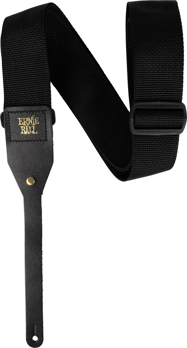 BLACK PP STRAP FOR ACOUSTIC GUITAR