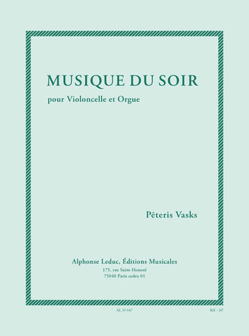 Musique du soir (7e/8e) pour violoncelle et orgue