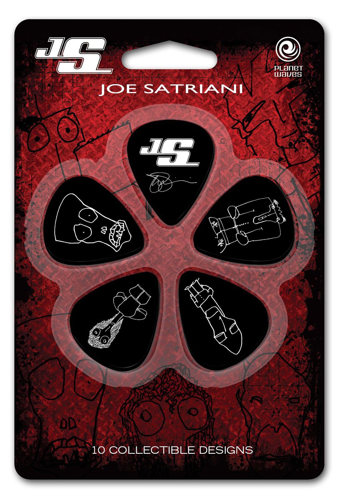 Joe Satriani plettri per chitarra neri confezione da 10 leggeri