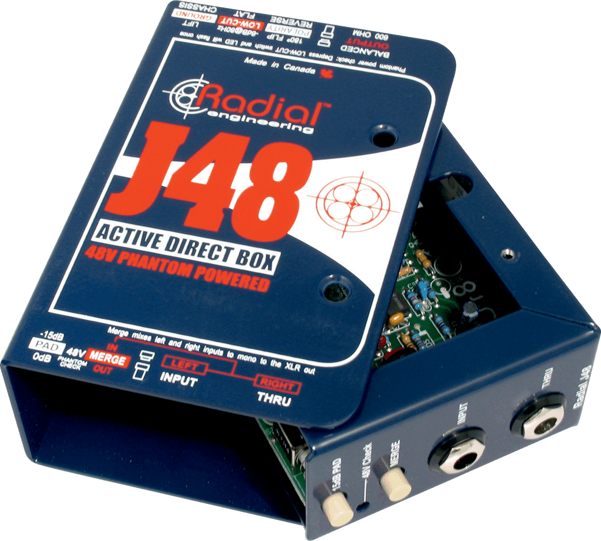 J48 DI attiva + alimentazione phantom 48V