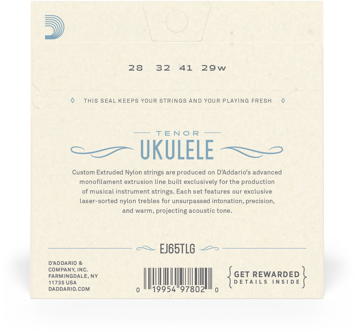 EJ65TLG Corde per Ukulele Tenore Sol Grave