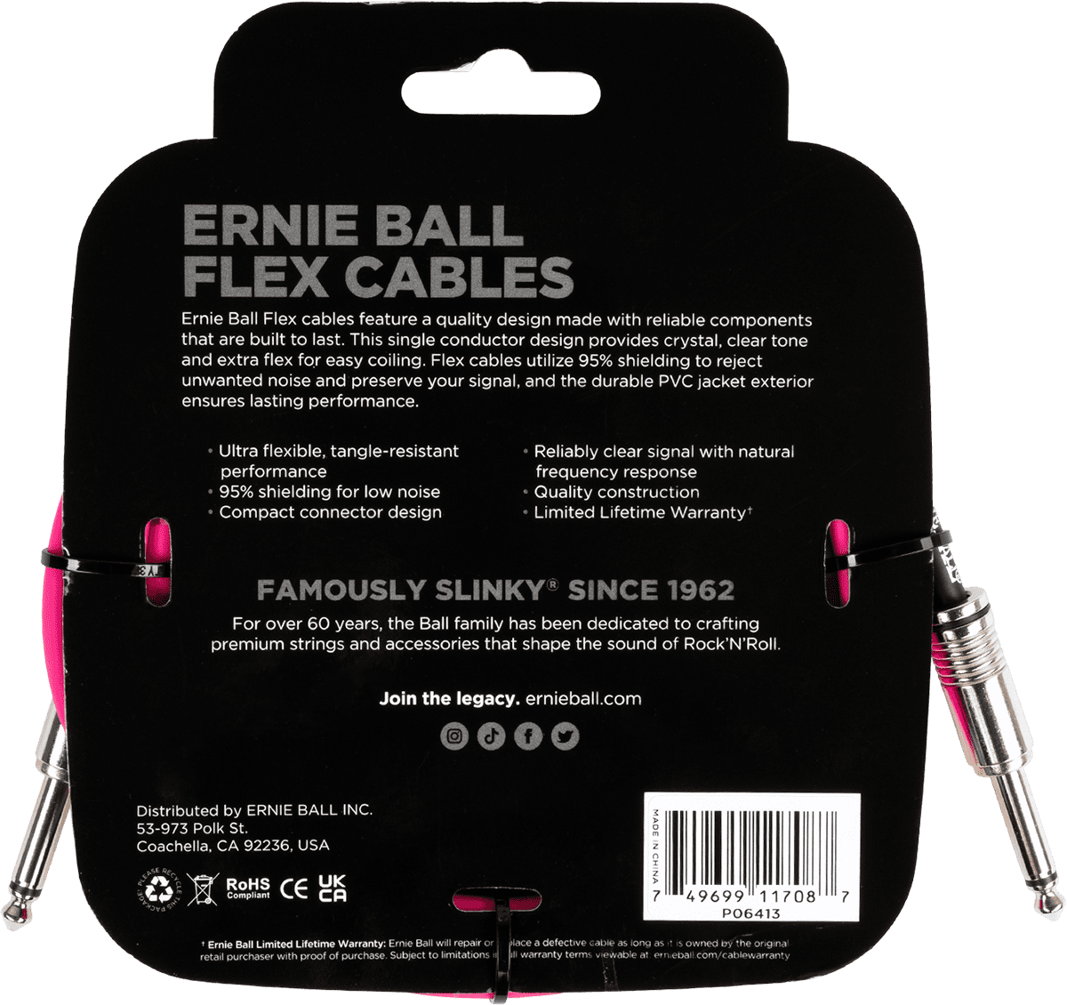 Cavi per Strumento Flex Jack/jack 3M Rosa