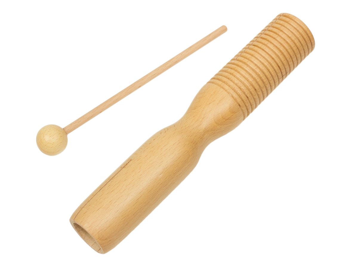Blocco Sonoro / Guiro Faggio 2 Toni + Battente - 3+