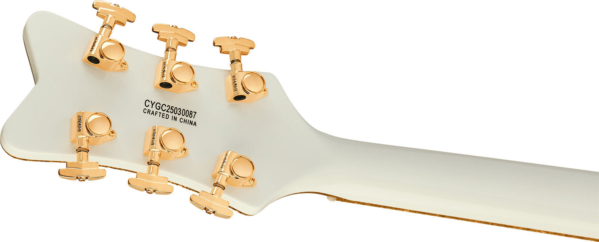 Synchromatic Falcon a corpo cavo Single-Cut con Bigsby EBO Bianco Snowcrest