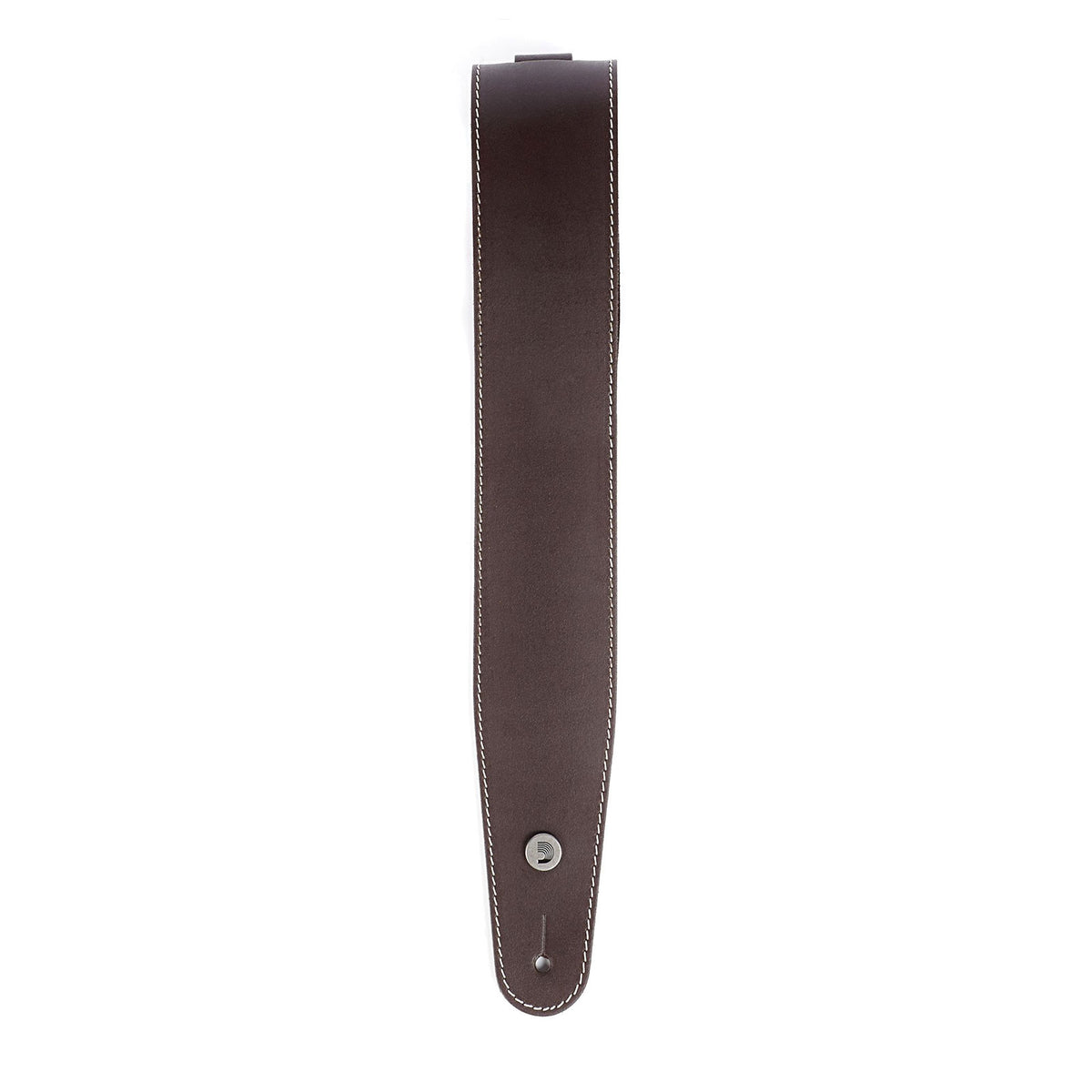 CLASSIC LEATHER GUITAR STRAP WITH CONTRAST STITCH BROWN