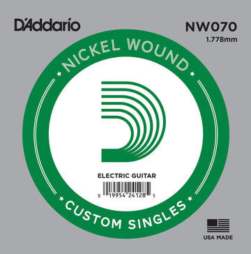 NW070 NICKEL WOUND ELECTRIC GUITAR SINGLE STRING .070
