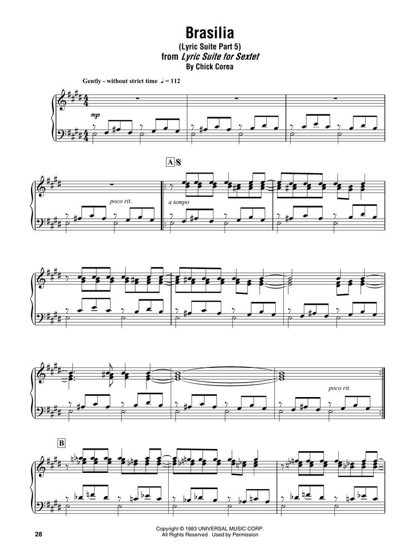 Chick Corea - Omnibook - Trascrizioni per pianoforte