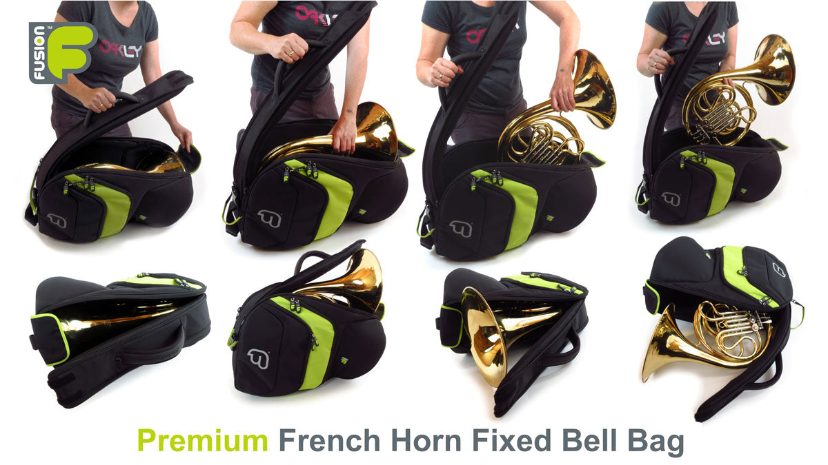 Premium Black/Green Horn (Fixed Bell) Case