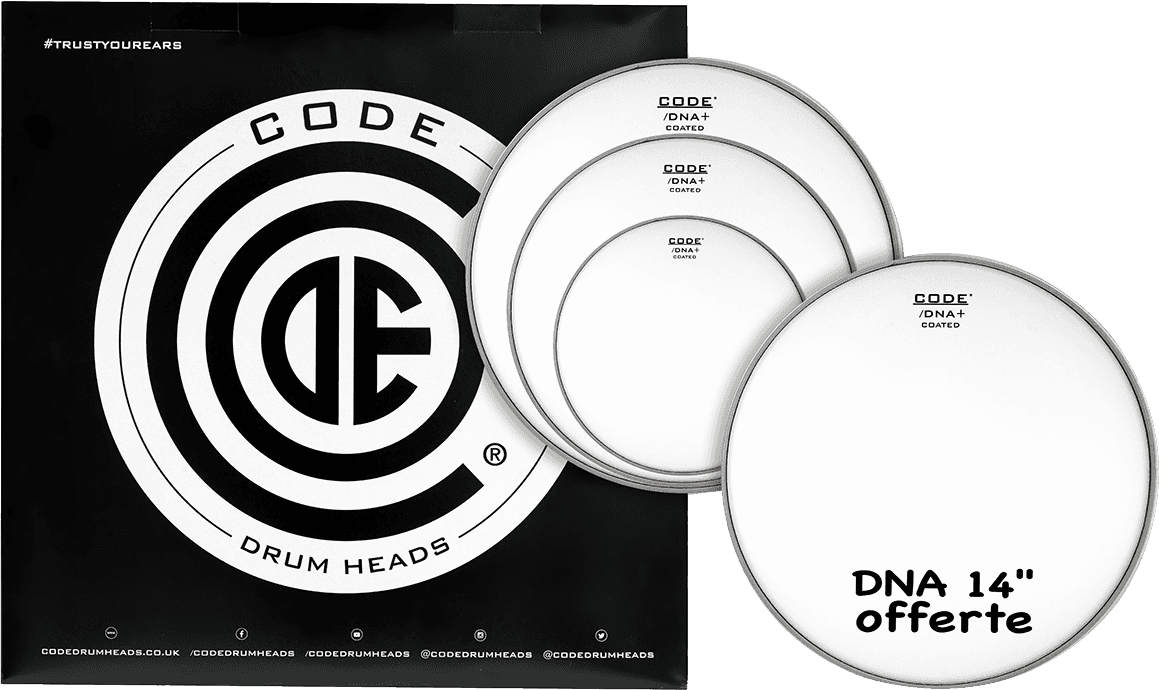 Pack Tom DNA Sabbiata Fusion 10/12/14 + CC 14" DNA Sabbiata