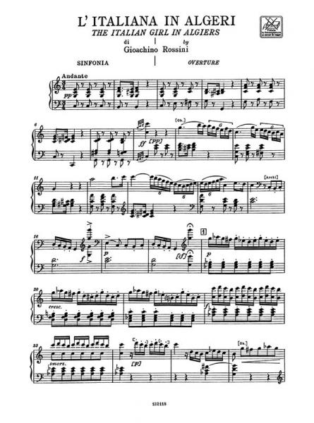 ROSSINI G. - ITALIANA IN ALGERI - CHANT ET PIANO