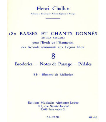 CHALLAN H. - 380 BASSES ET CHANTS DONNEES VOL. 8