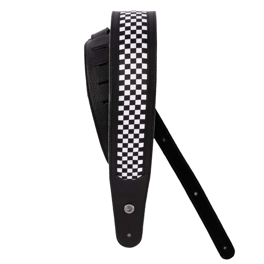 Hybrid Tracolla per chitarra in pelle a quadretti