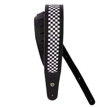 Hybrid Tracolla per chitarra in pelle a quadretti