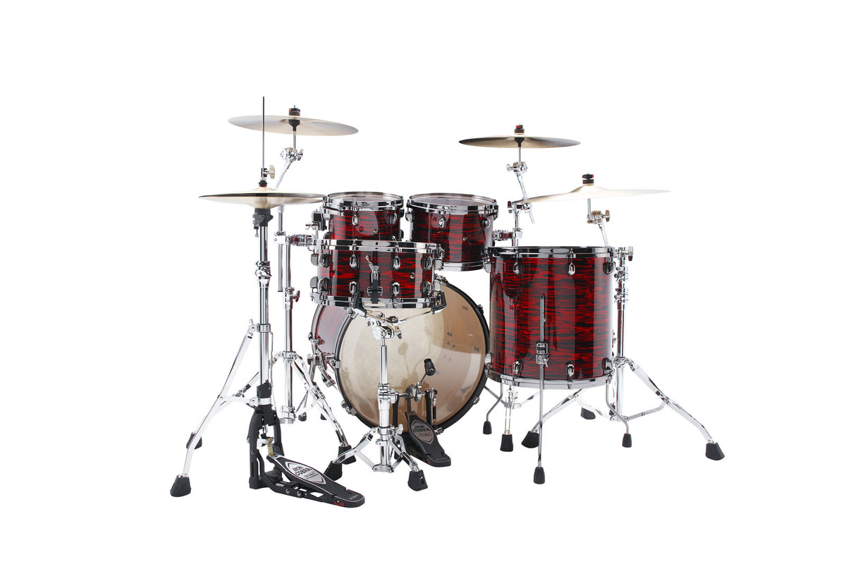 STARCLASSIC MAPLE STAGE 22 DRUM KIT BLACK NICKEL SHELL HARDWARE RED OYSTER
