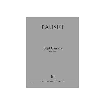 Pauset - Canons (7) - Piano
