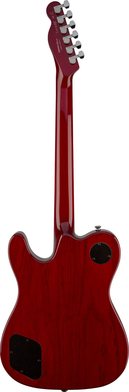 Telecaster JA-90 Thinline Signature Jim Adkins LRL Rosso cremisi trasparente