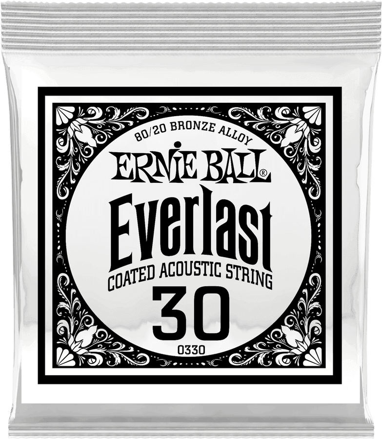 .030 EVERLAST COATED 80/20 BRONZE ACOUSTIC GUITAR STRINGS