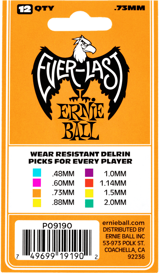 Plettri Everlast Confezione da 12 Blu 0,73mm