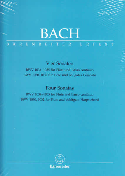 J.S. - 4 Sonates Bwv 1034 1035 1030 1032 - Flute Clavecin