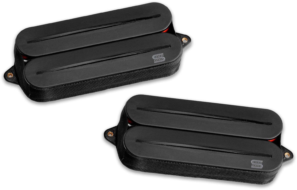 Humbucker Black Jupiter Rails 7 corde, firma di Wes Hauch, set, nero