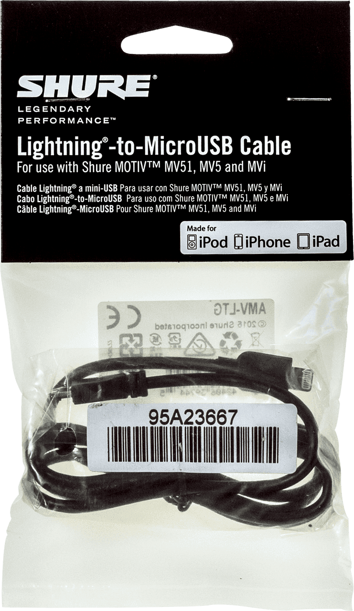 Cavi Thunderbolt Shure