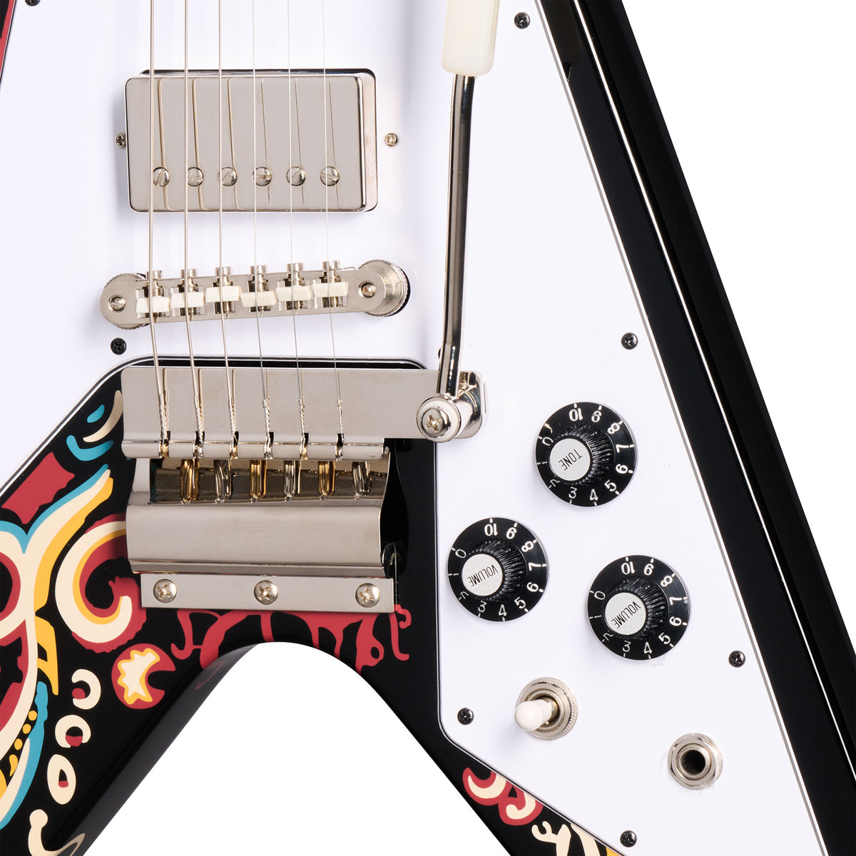 Flying V Signature Jimi Hendrix "Love Drops" Ebony W/Artwork