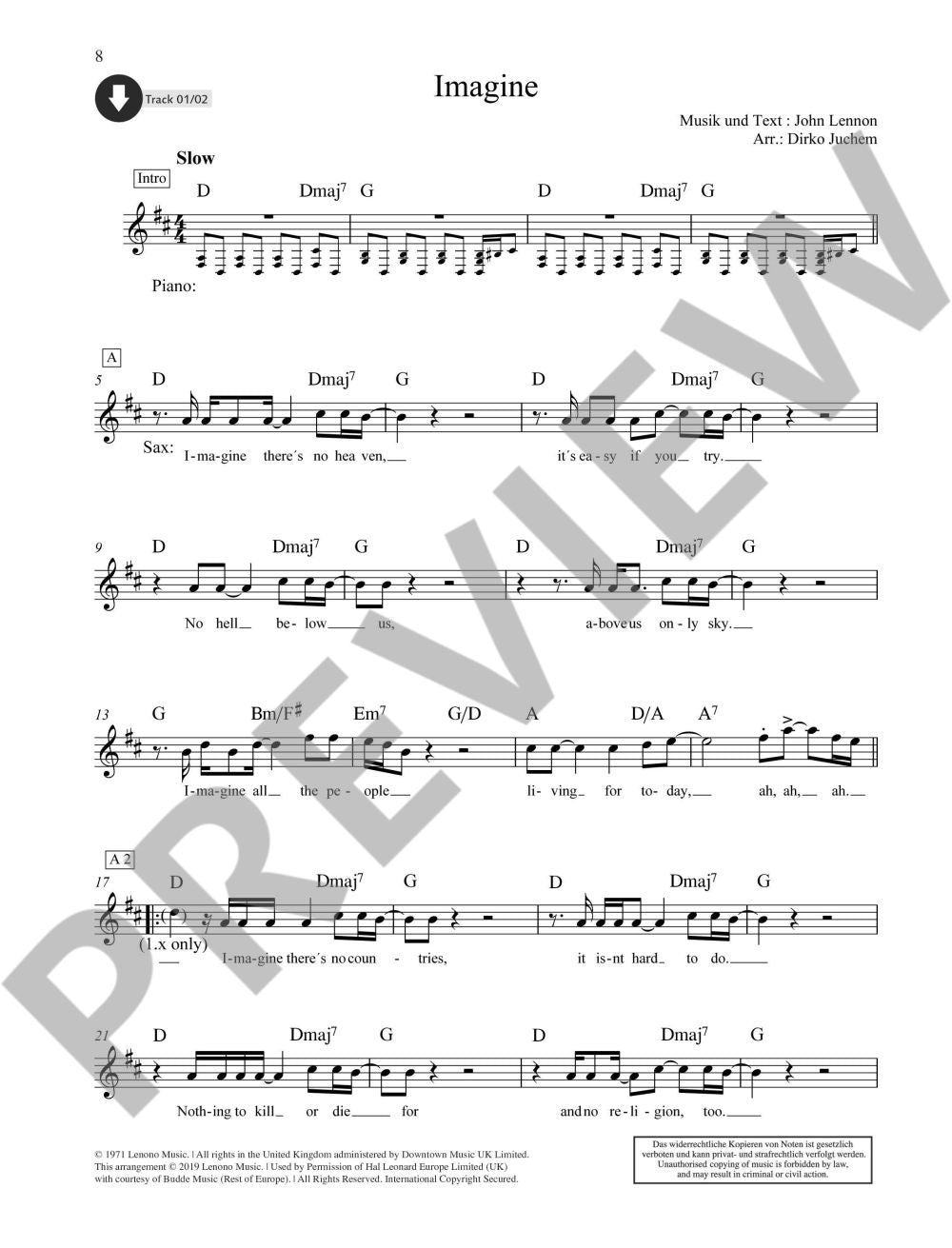 Juchem Dirko - Schott Saxophone Lounge - Best Of - Saxophone Ténor & Piano + Onine Material