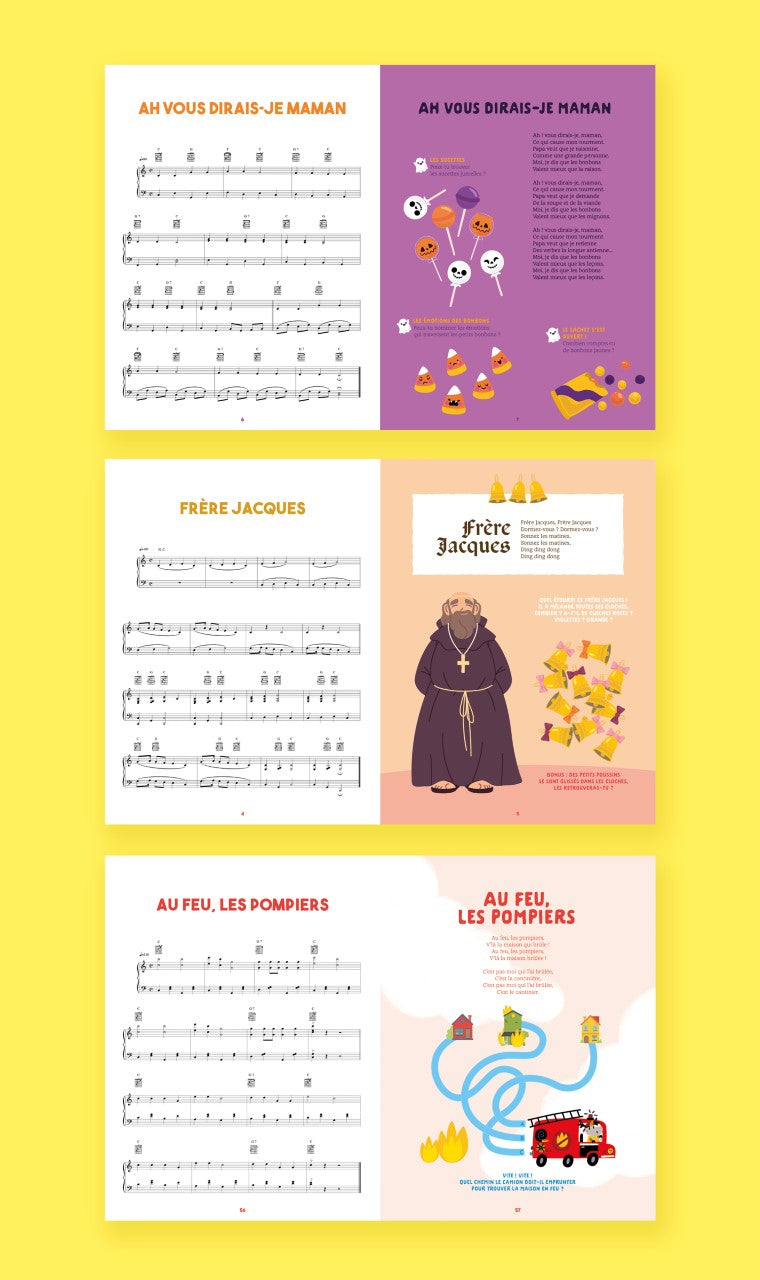 40 Comptines & Berceuses D'ici et D'ailleurs Piano Chant Guitare