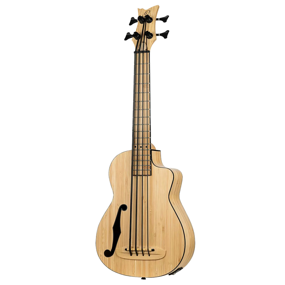 Ukulele basso in bambù massiccio EQ