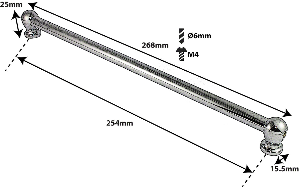 TL1D254B - BLOCCHETTO TUBO GRANCASSA - 254MM - DOPPIO (X1)