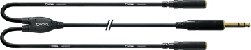 Cavo Audio Y Jack Stereo / 2 Jack Stereo Femmine - 30 CM