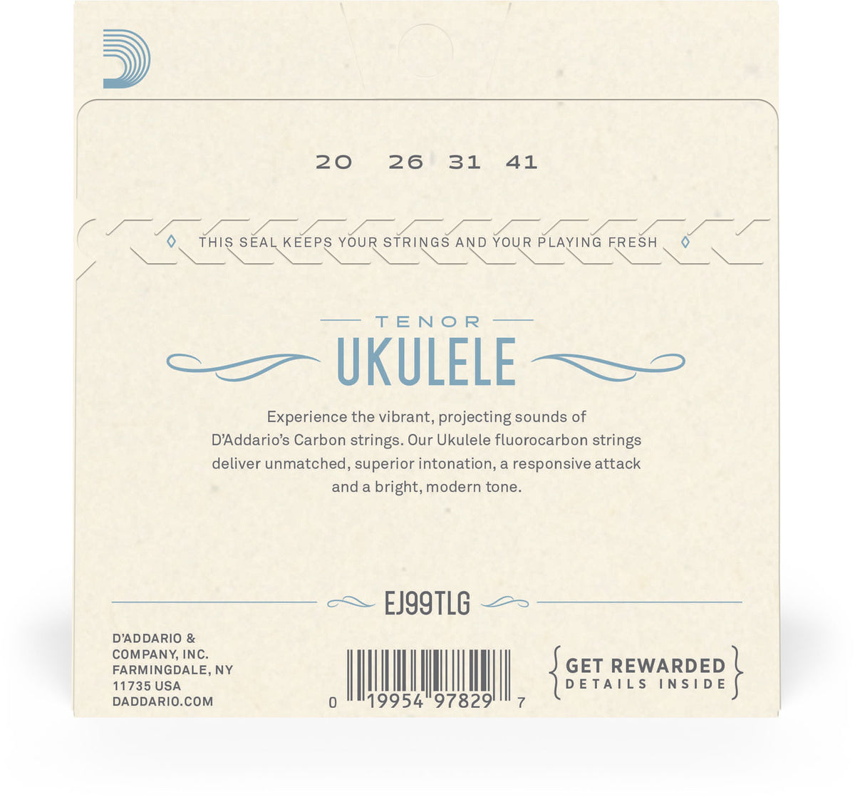 EJ99TLG Corde per Ukulele Tenore Sol Grave
