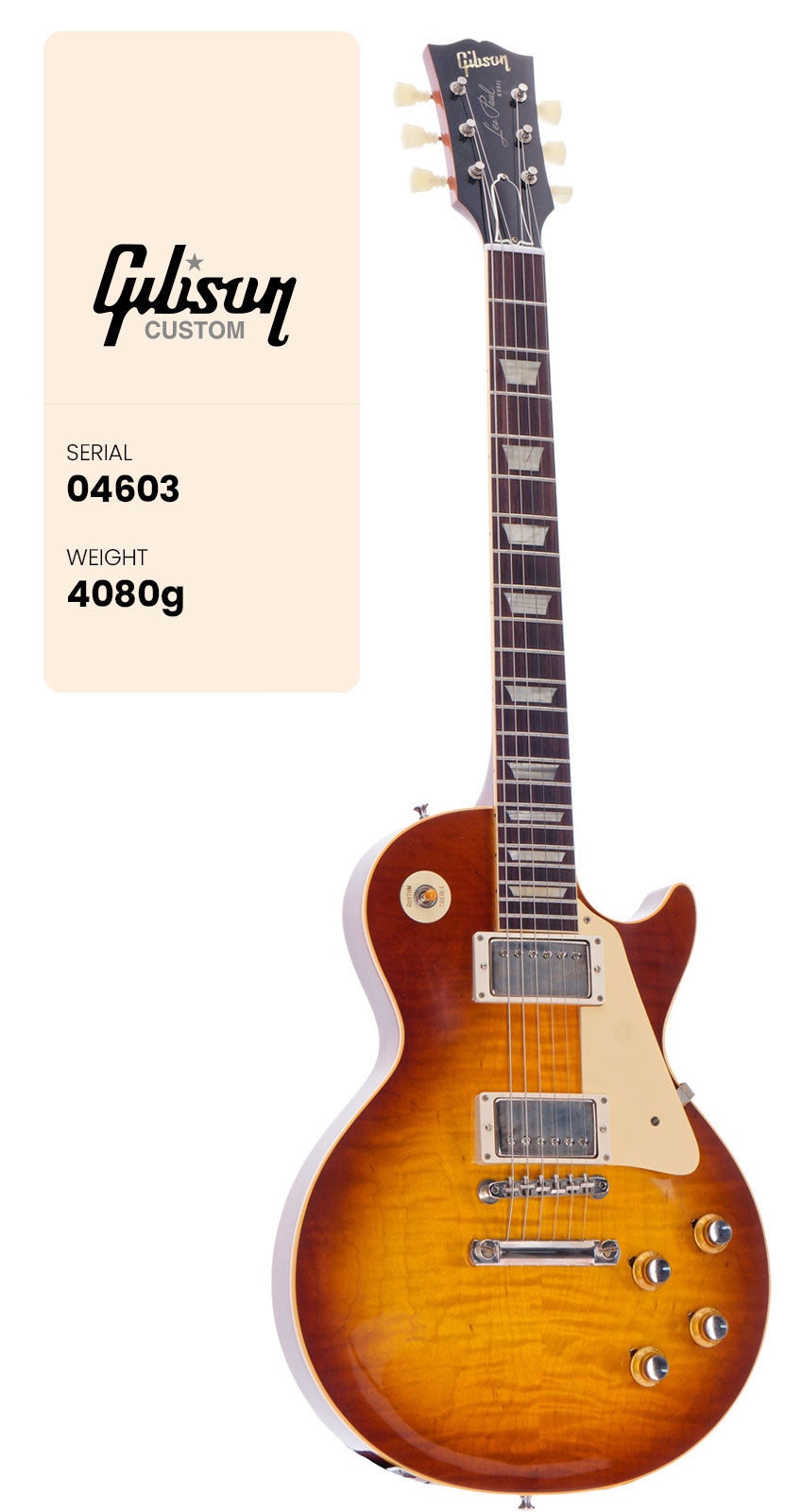 Les Paul Standard 1960 Reissue Vos Iced Tea Burst Cs Hrc - STOCKB