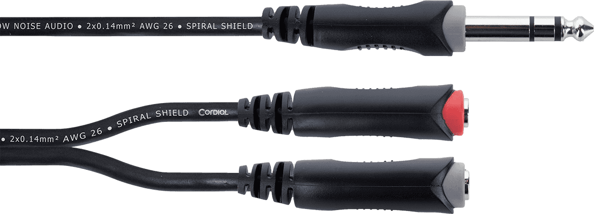 Cavo Y Sdoppiatore Jack Stereo Maschio / 2 Jack Mono Femmine 30 cm