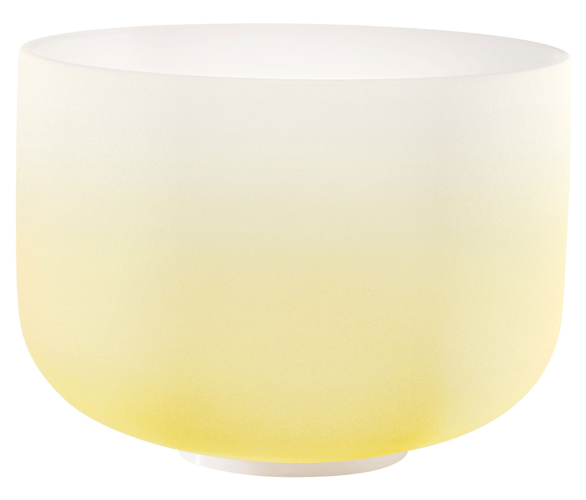MEINL SONIC ENERGY CRYSTAL SINGING BOWL 12" COLOUR-FROSTED YELLOW NOTE E4 NAVEL CHAKRA