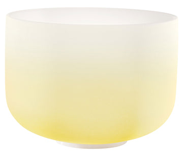 MEINL SONIC ENERGY CRYSTAL SINGING BOWL 12" COLOUR-FROSTED YELLOW NOTE E4 NAVEL CHAKRA