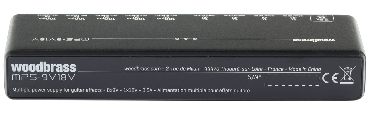 MPS-9V18V, Alimentatore Slim Per 9 Pedali