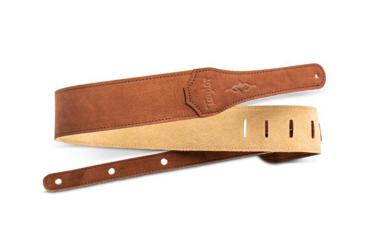 STRAP MEDIUM BROWN SANDED SUEDE 2.5"