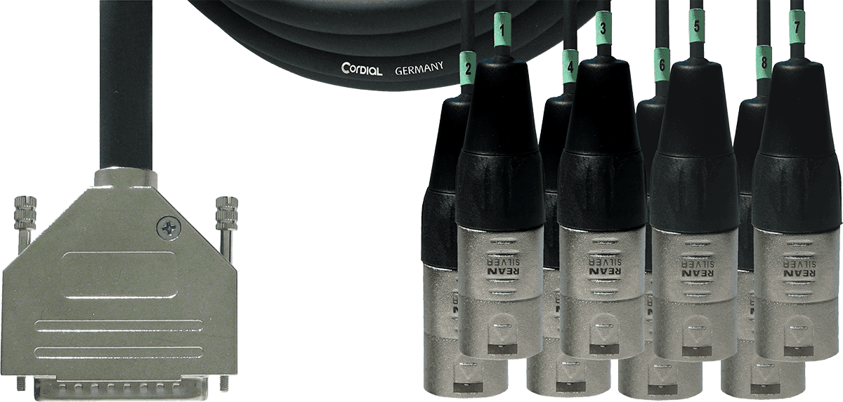 Cavo di Interfaccia SUB-D/8 XLR Maschi 3 M