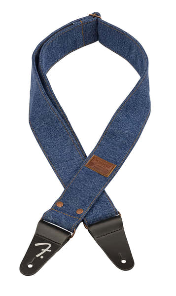 x Wrangler tracolla in denim con borchie indaco