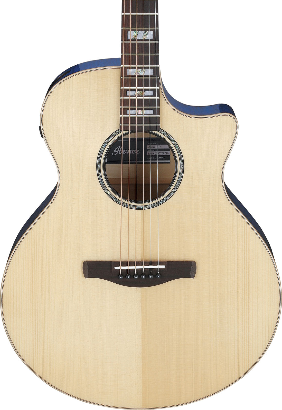 AE390-NTA Tavola naturale, cassa blu acquamarina