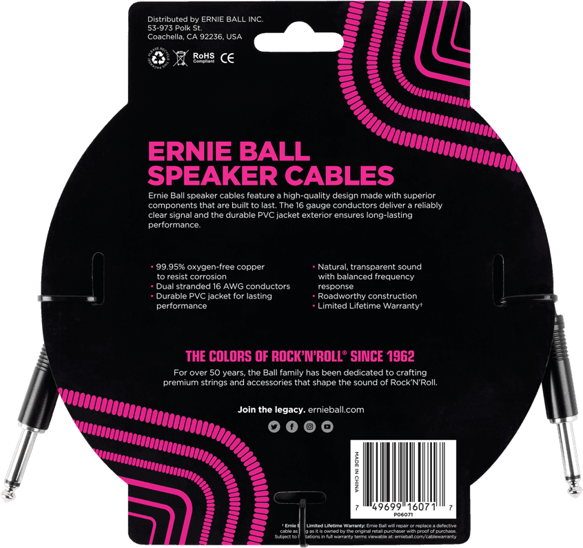 Cavo Speaker Classic 91cm Nero