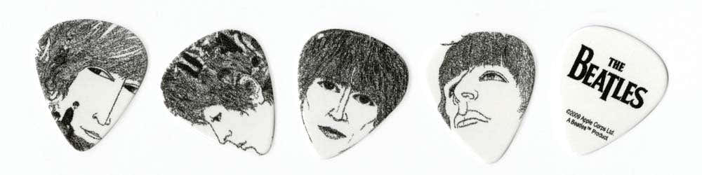 Beatles Plettri per chitarra Revolver Confezione da 10 Spessi