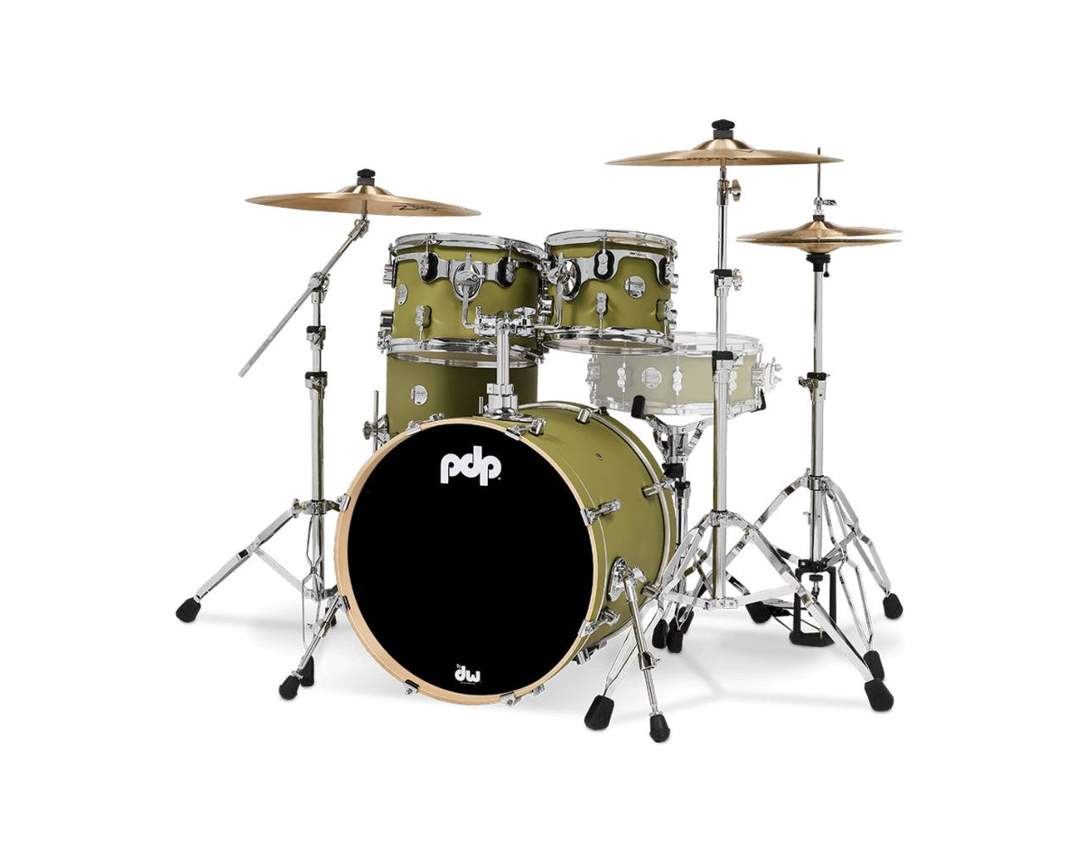 SHELL SET CONCEPT MAPLE FINISH PLY ROCK KIT 24" SATIN OLIVE PDCM24RKSO