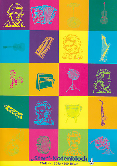 Cahier Perforé A4 - 12 Portées (5 Pages)